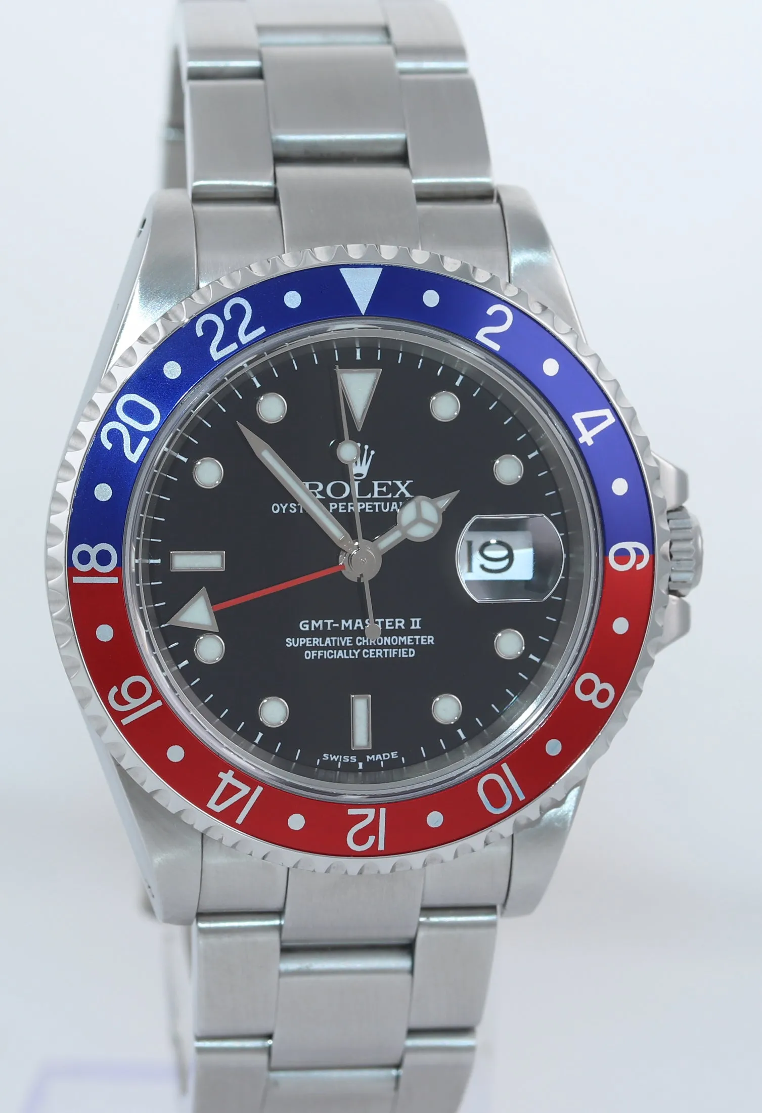 2001 MINT Rolex GMT-Master II Pepsi Steel Blue Red 16710 Watch Watch SEL Box