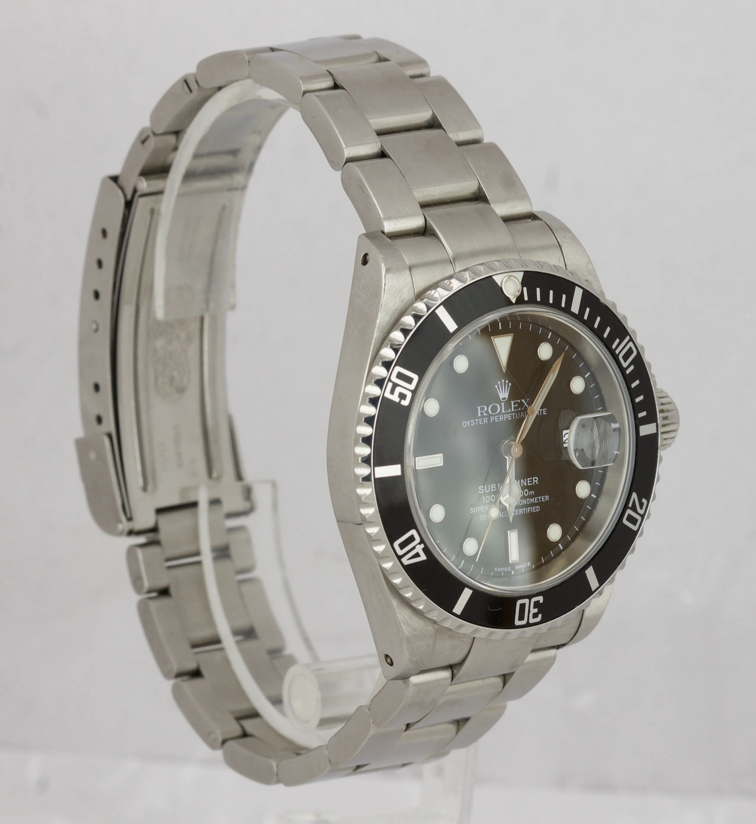 2003 UNPOLISHED BOX PAPERS Rolex Submariner Date Stainless 40mm Watch 16610 SEL