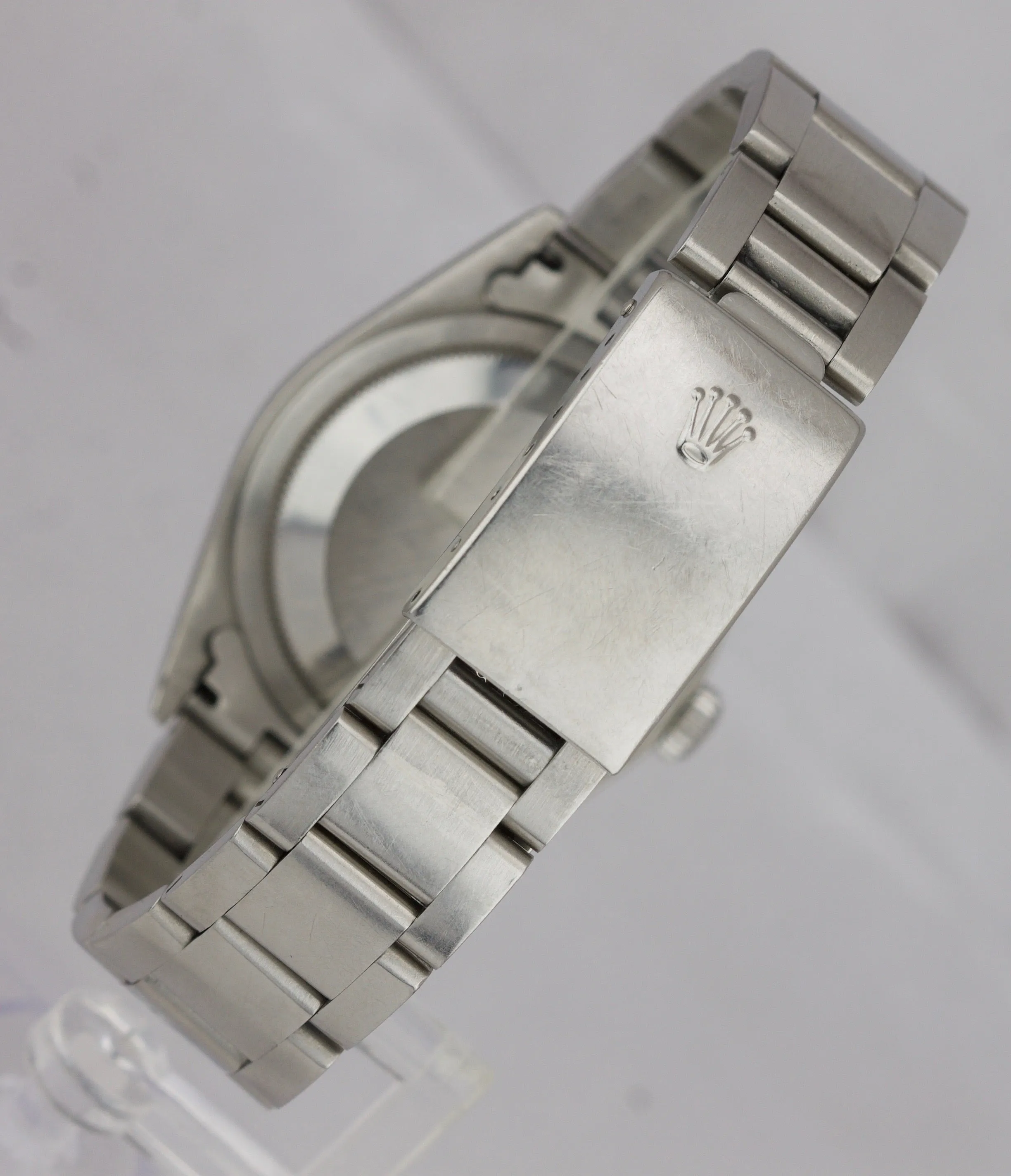 2005 UNPOLISHED Rolex DateJust 36mm 16200 Silver Smooth Oyster Watch BOX PAPERS