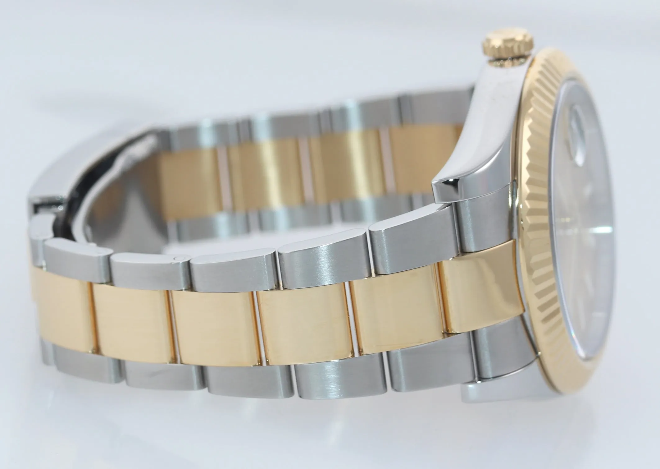 2016 MINT Rolex Datejust 2 Champagne Stick 116333 Two-Tone Gold Fluted Watch Box