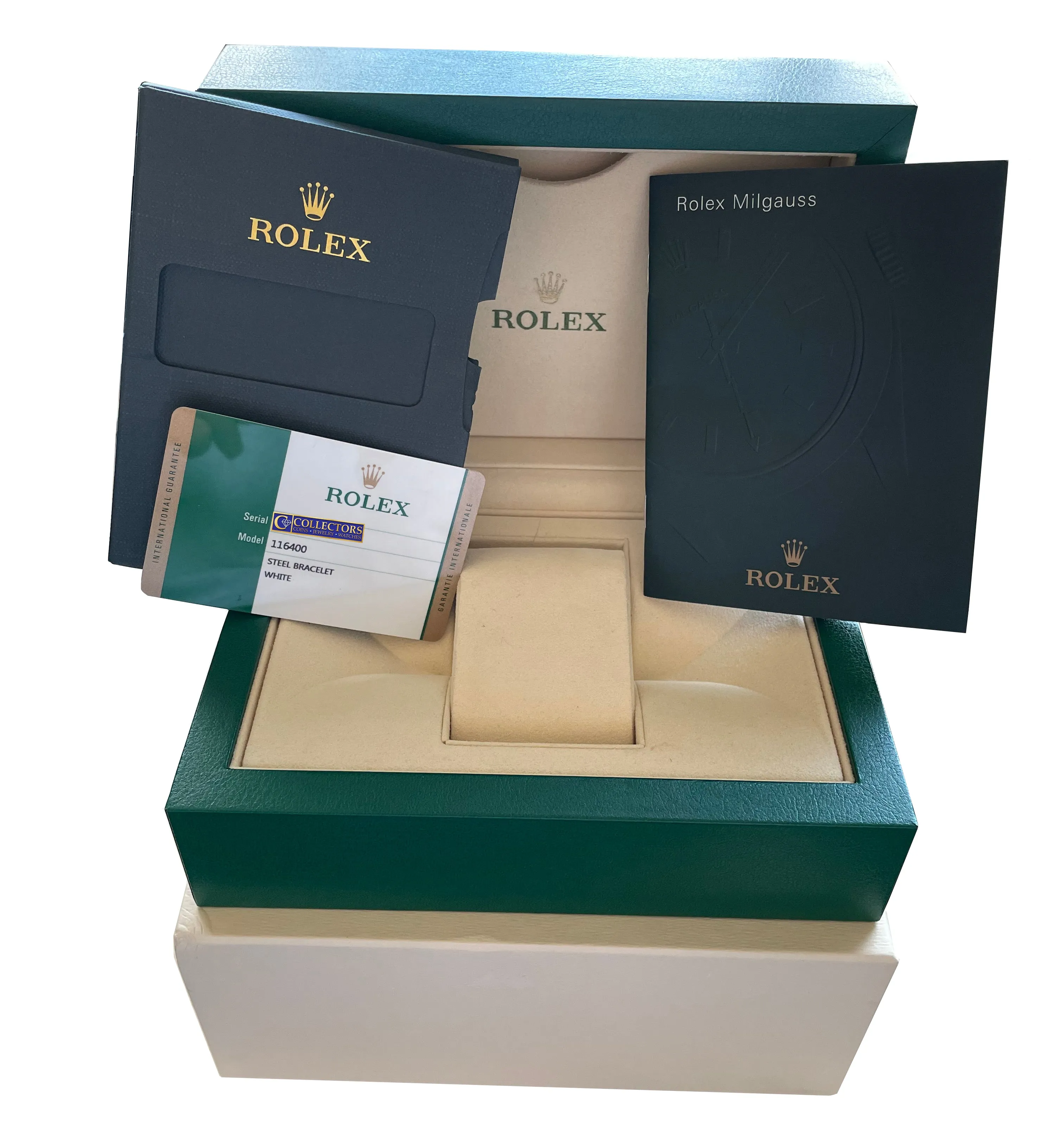 2016 Rolex Milgauss 116400 White Anti-Magnetic Stainless Steel Oyster 40mm Watch
