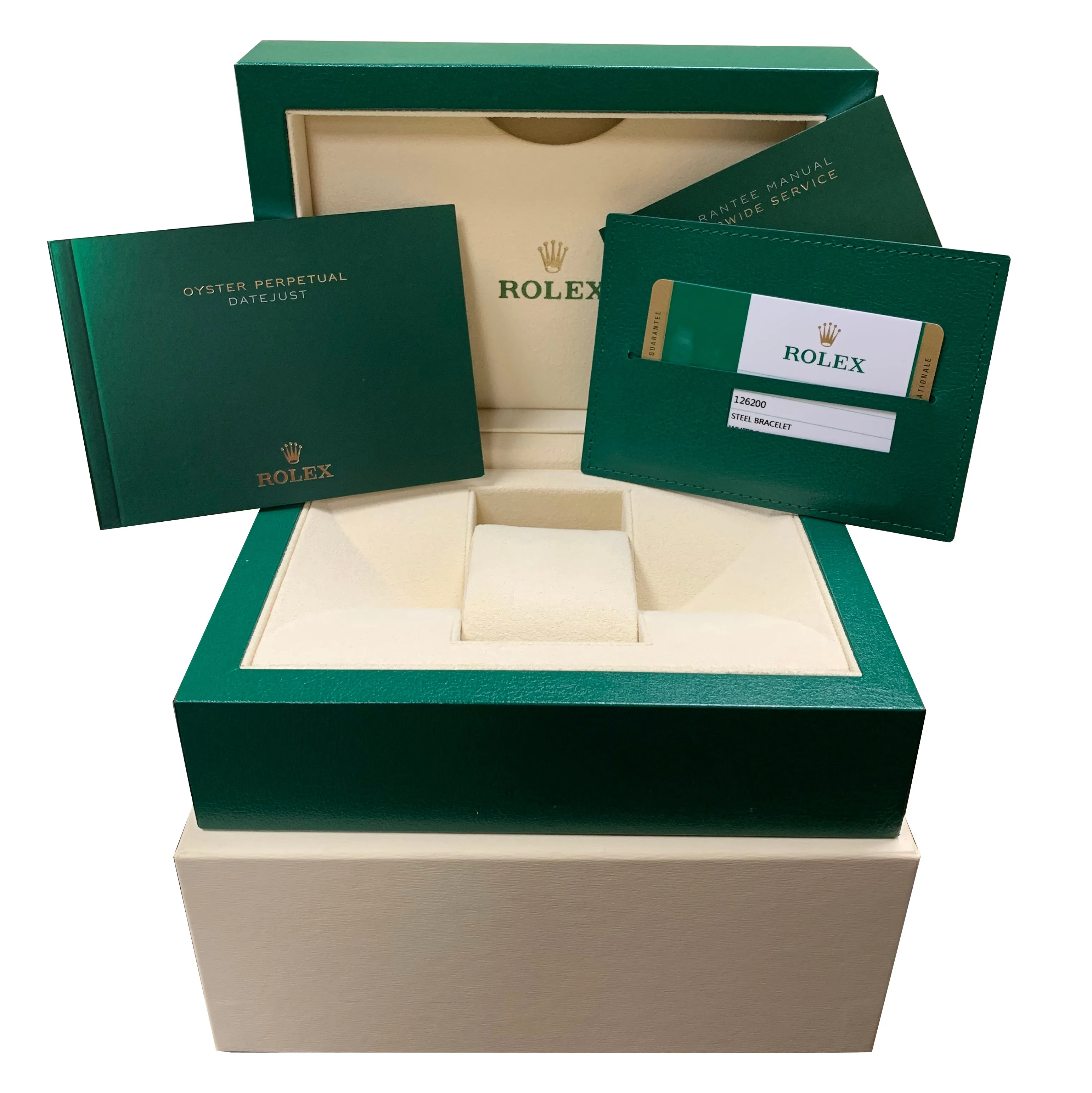 2019 MINT Rolex DateJust 126200 36mm White Roman Stainless Steel Oyster Watch