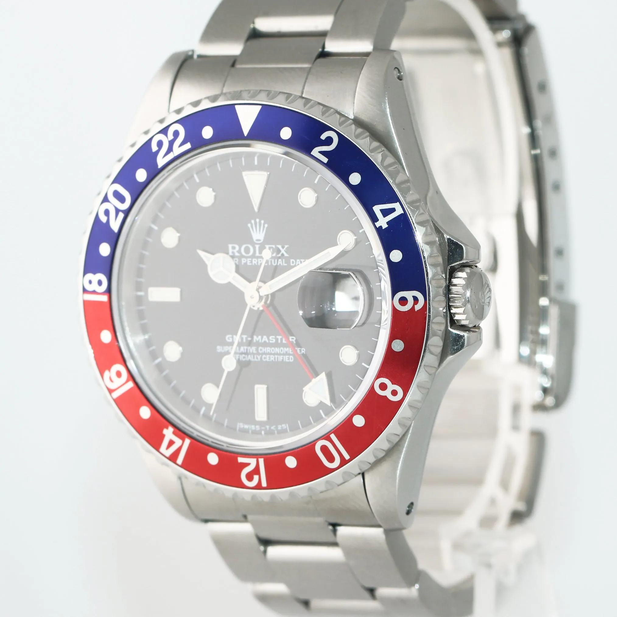 2019 Service Rolex GMT-Master Tritium Pepsi Blue Red Steel 16700 Watch 16710