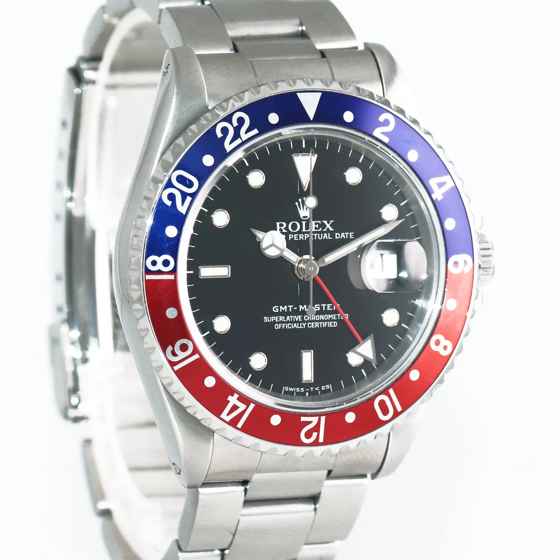 2019 Service Rolex GMT-Master Tritium Pepsi Blue Red Steel 16700 Watch 16710