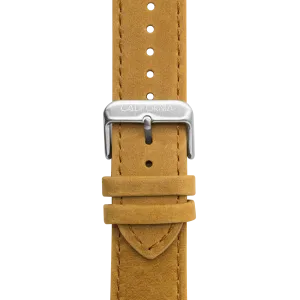 22mm Leather Tan Silver