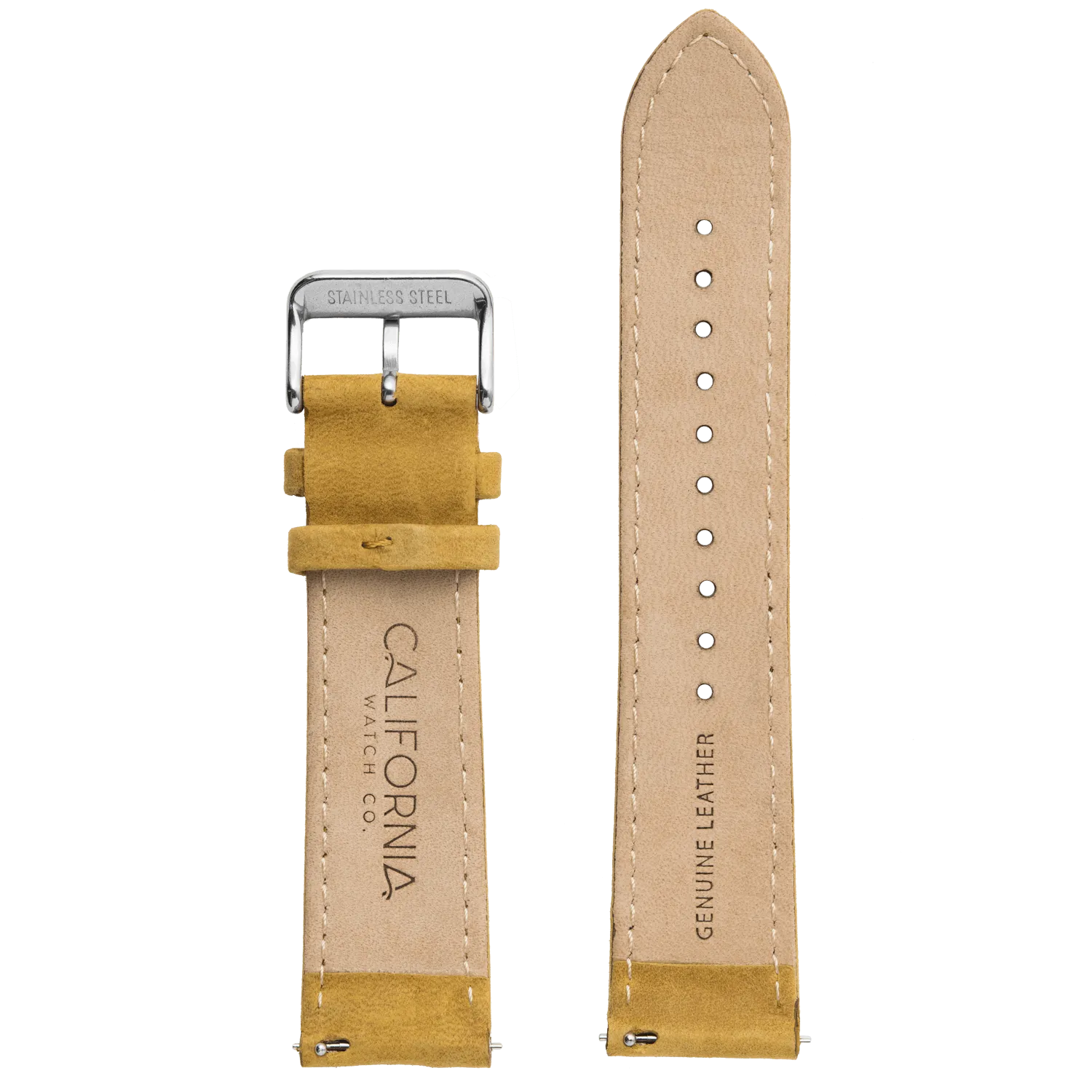 22mm Leather Tan Silver