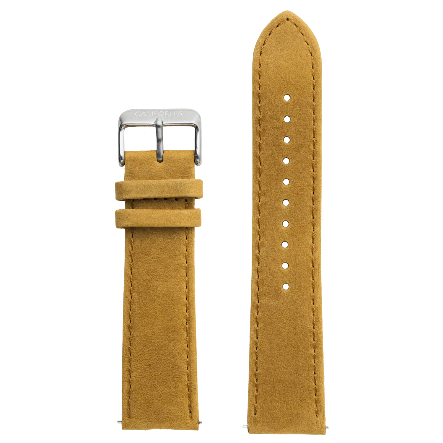 22mm Leather Tan Silver