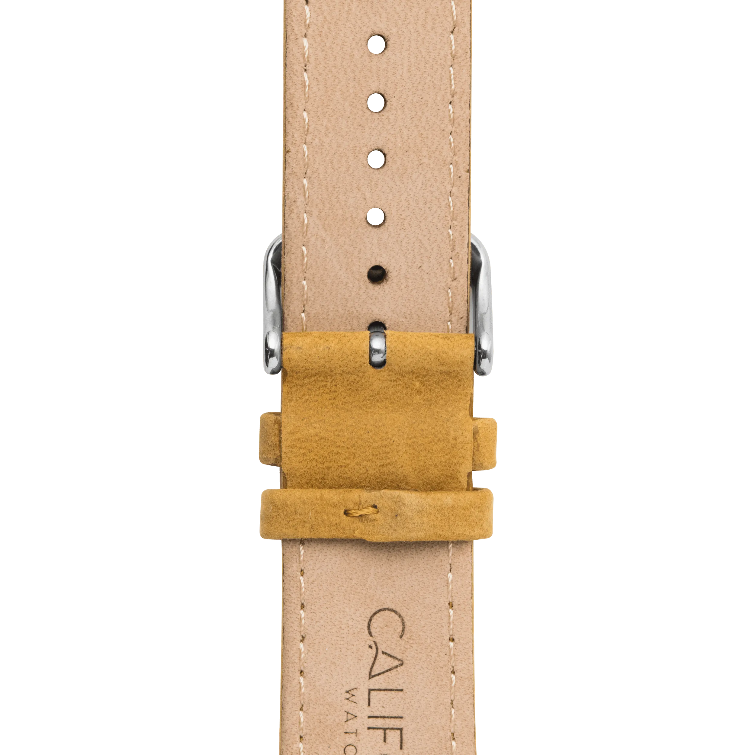 22mm Leather Tan Silver