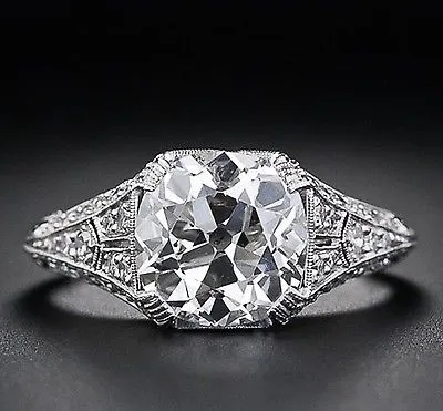2.75 Ct Edwardian Antique/Style  Diamond Engagement Ring VS2