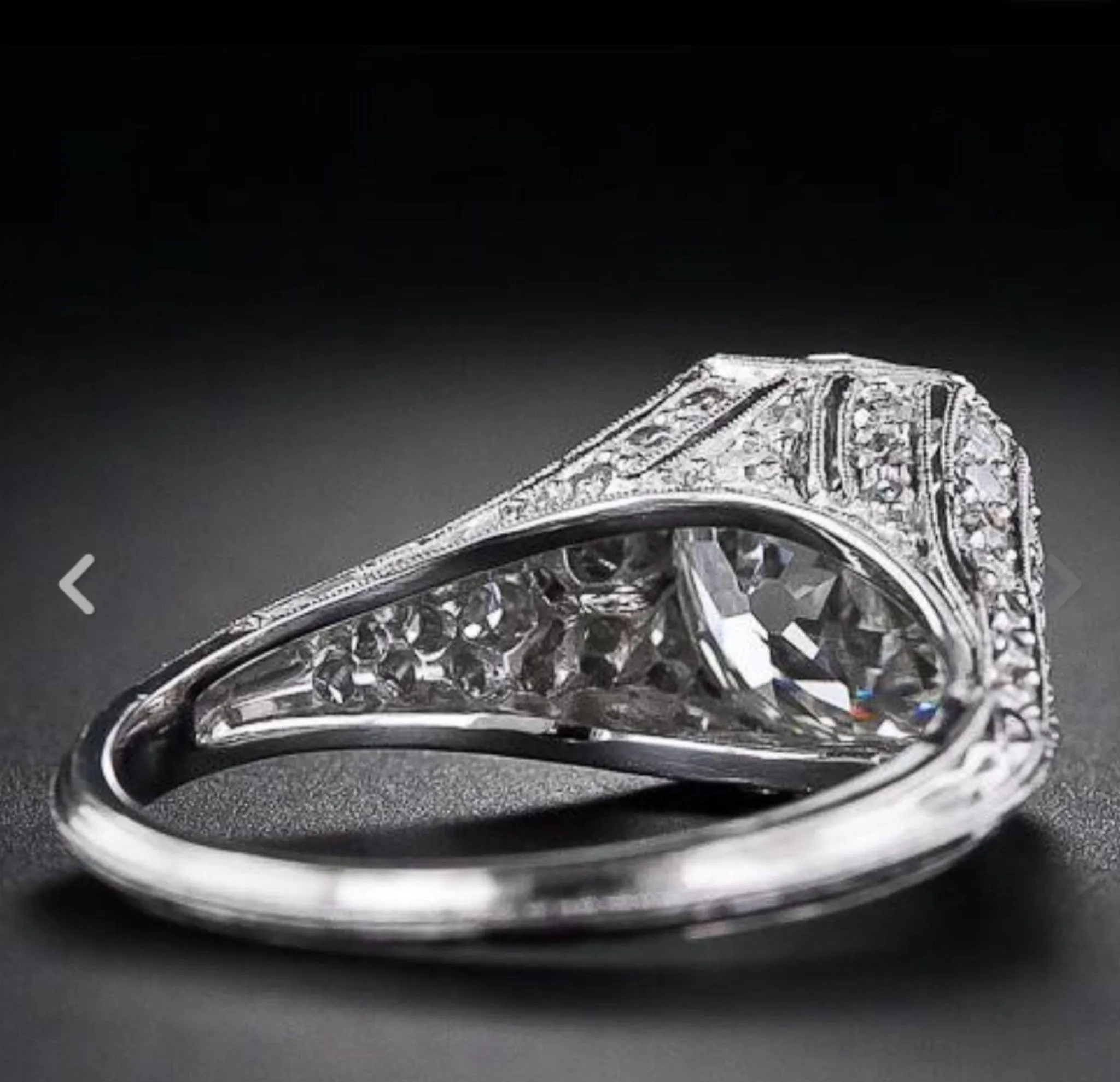 2.75 Ct Edwardian Antique/Style  Diamond Engagement Ring VS2