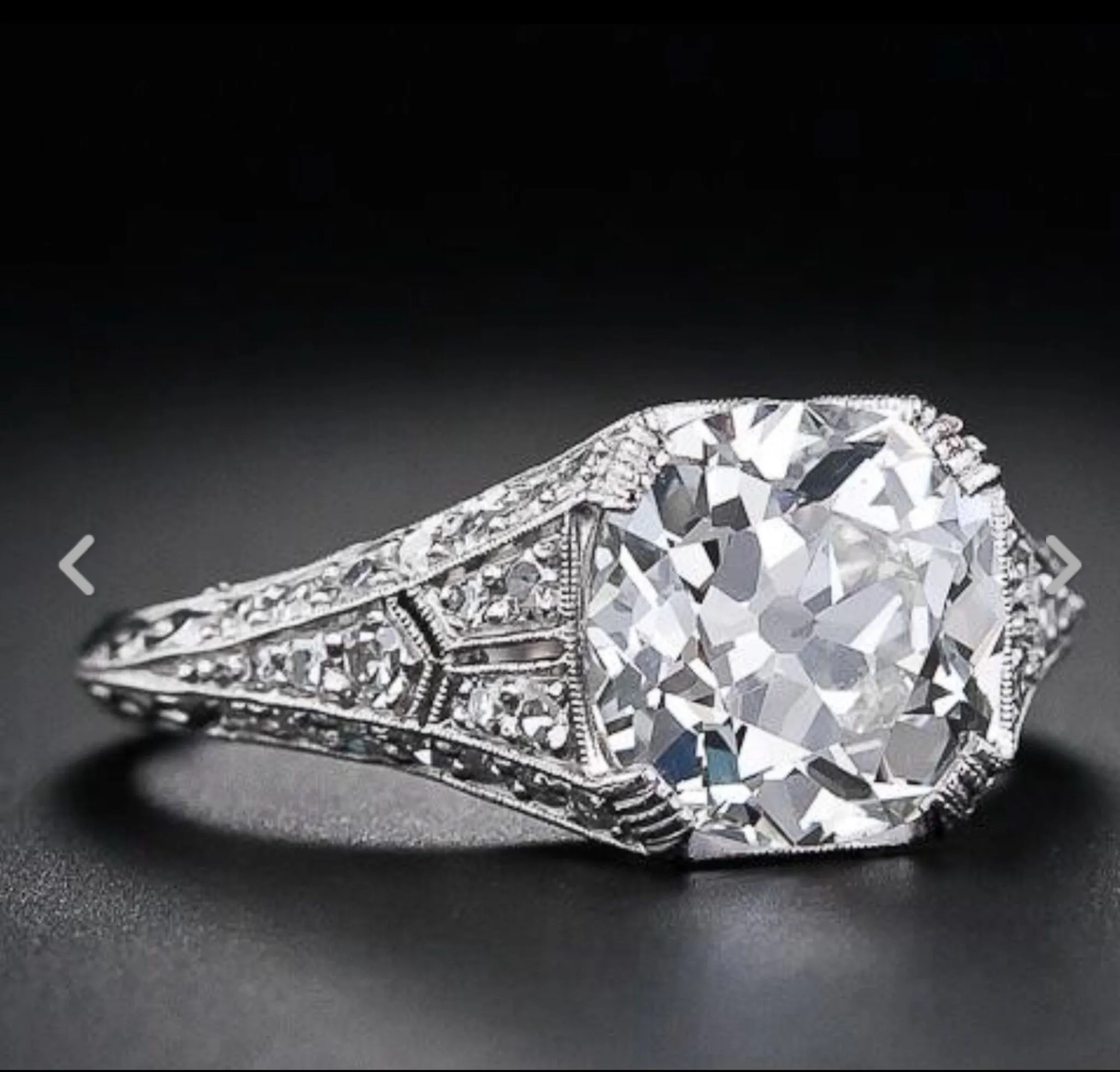 2.75 Ct Edwardian Antique/Style  Diamond Engagement Ring VS2