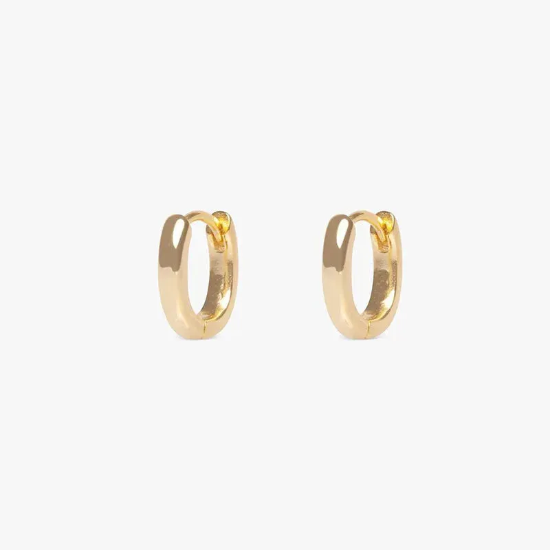 2PCS New Gold Color Square Hoop Earrings Women Men Stainless Steel Huggie Minimalist Punk Unisex Rock Earrings Piercing Jewelry