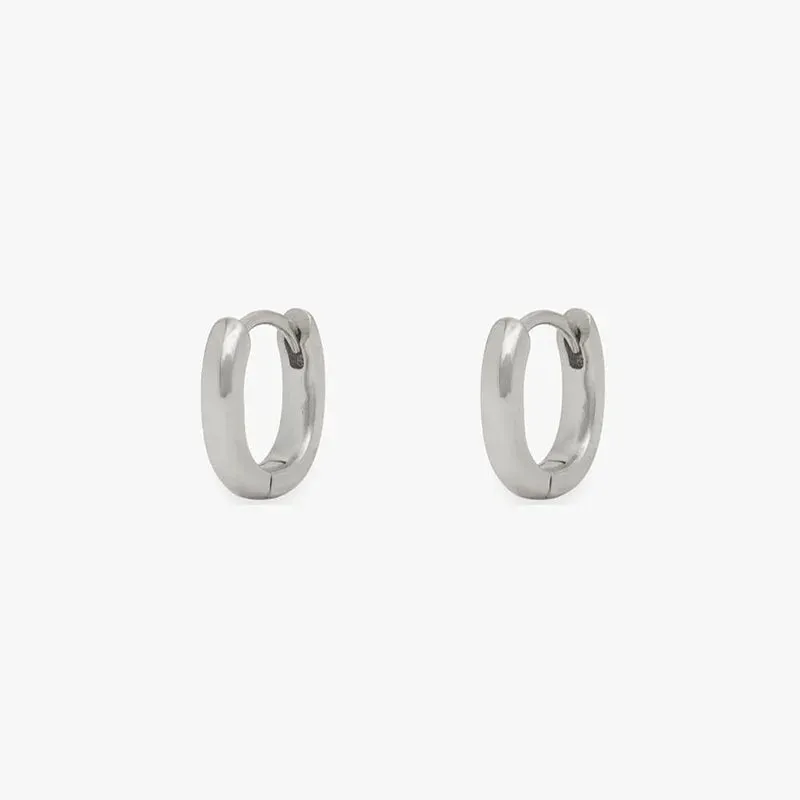 2PCS New Gold Color Square Hoop Earrings Women Men Stainless Steel Huggie Minimalist Punk Unisex Rock Earrings Piercing Jewelry