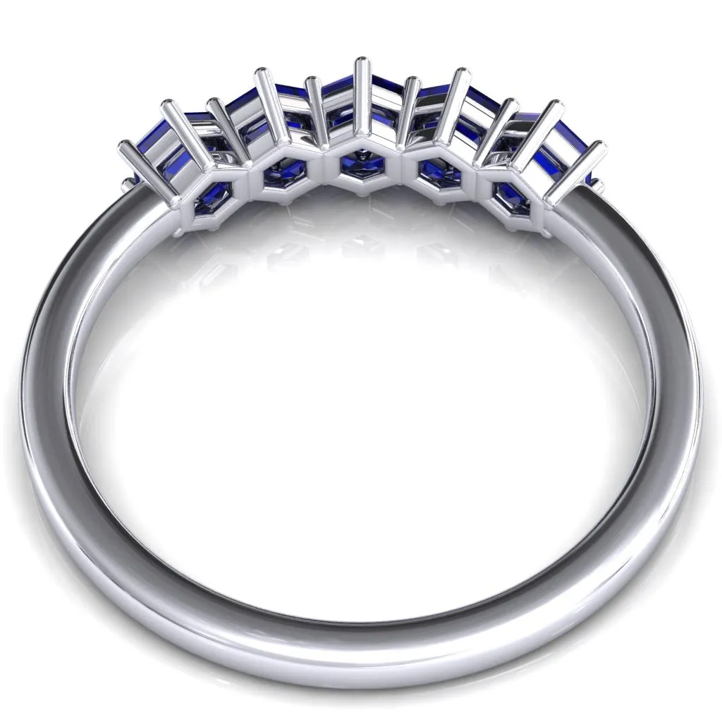 5-Stone 5mm Hexagon Wedding Band