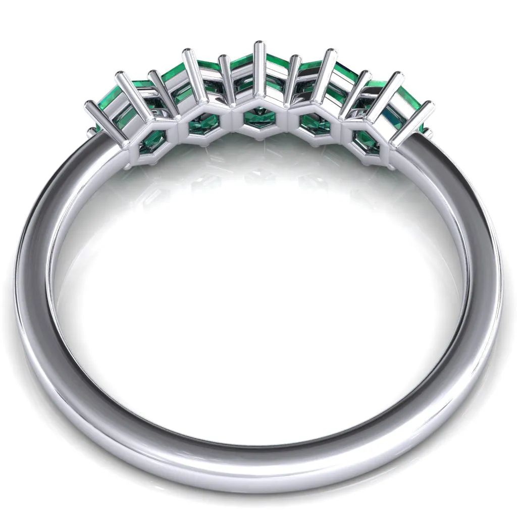 5-Stone 5mm Hexagon Wedding Band