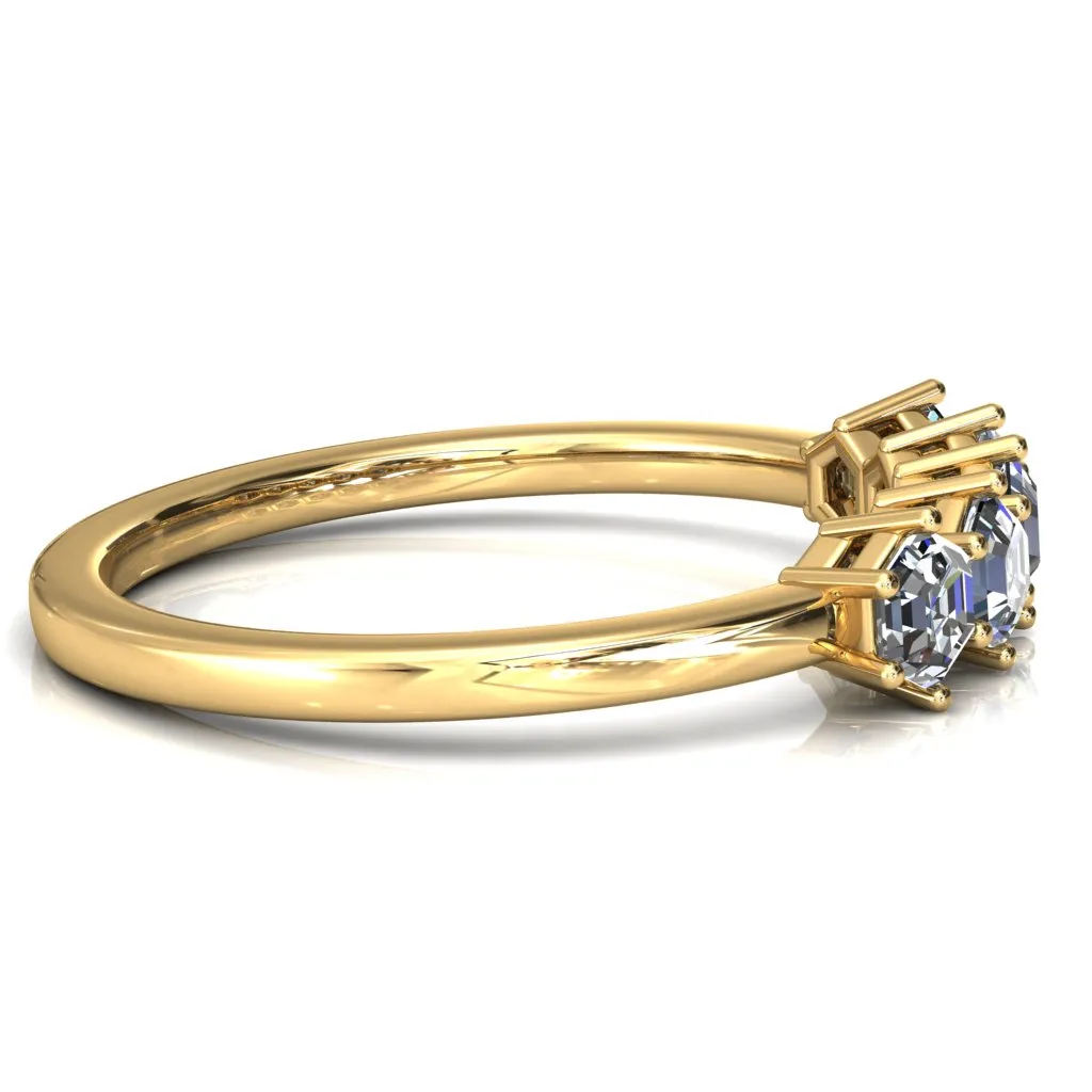 5-Stone 5mm Hexagon Wedding Band