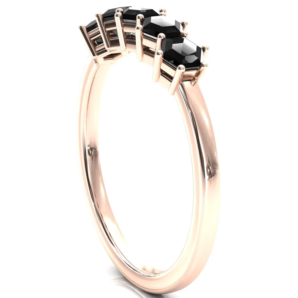 5-Stone 5mm Hexagon Wedding Band