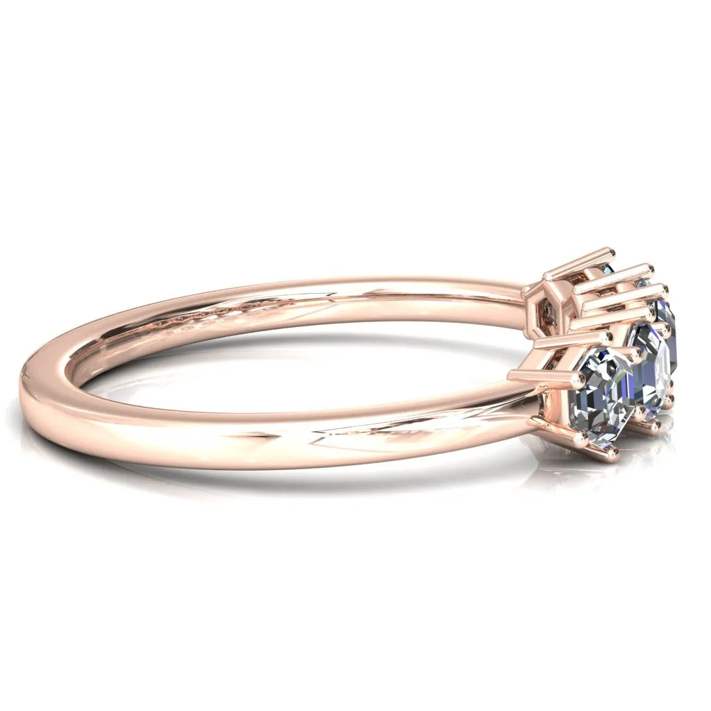 5-Stone 5mm Hexagon Wedding Band