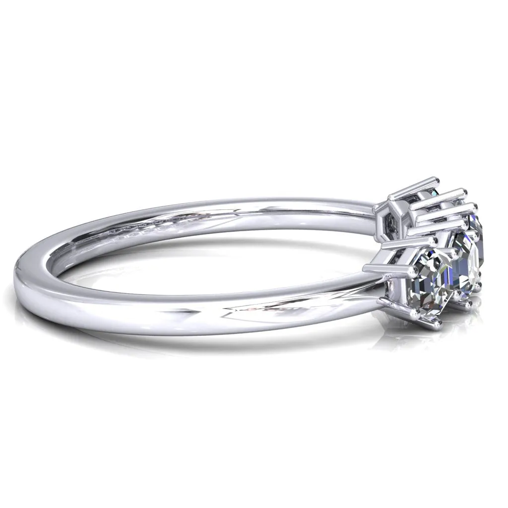5-Stone 5mm Hexagon Wedding Band