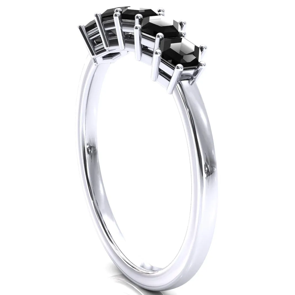 5-Stone 5mm Hexagon Wedding Band
