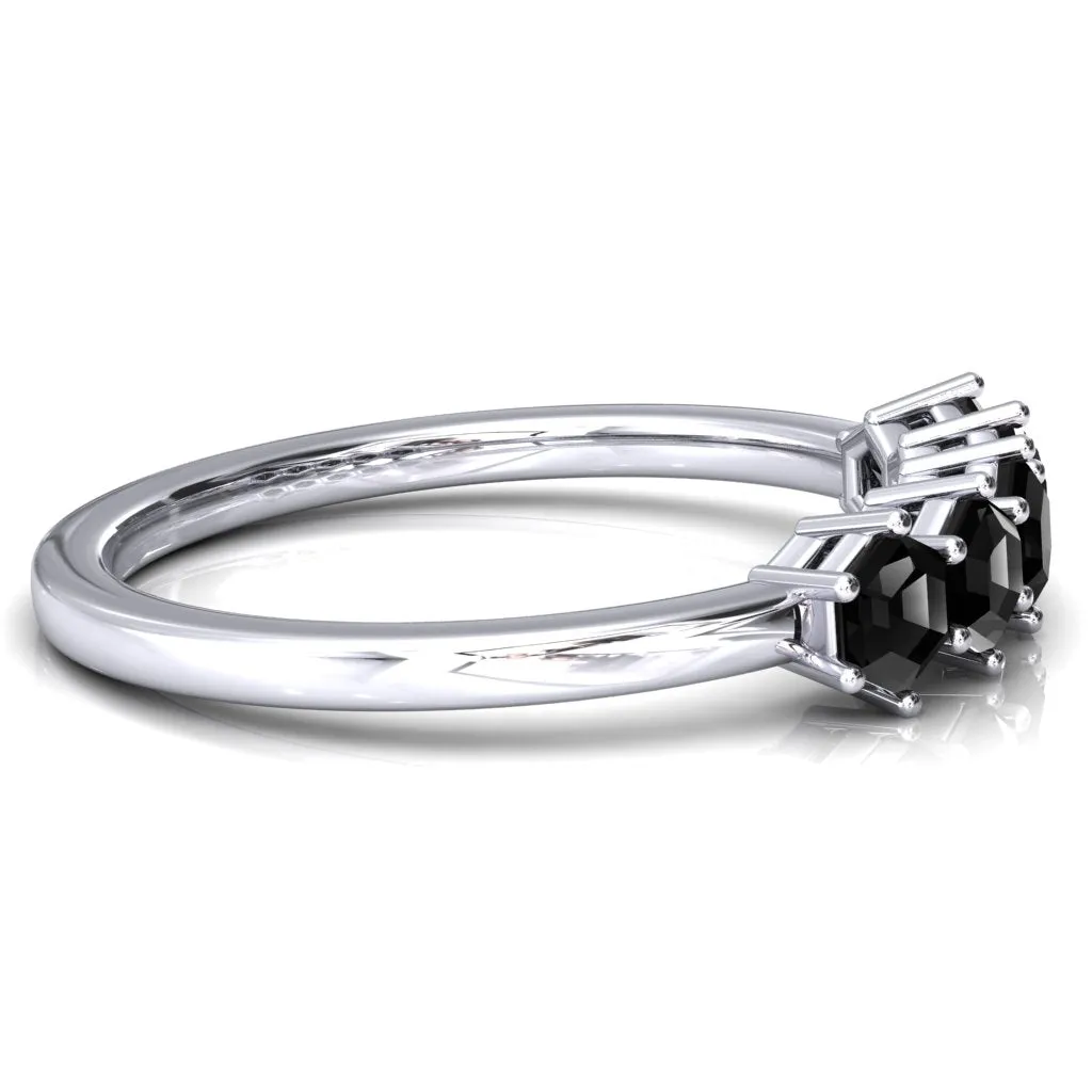 5-Stone 5mm Hexagon Wedding Band