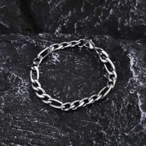 7mm/9mm Figaro Chain Bracelets for Men Male