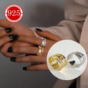 925 Silver Braided Open Ring for Women