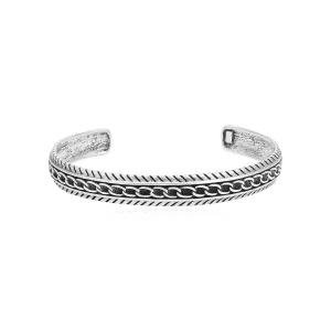 925 Timeless Elegance Cuban Link Oxidised Cuff