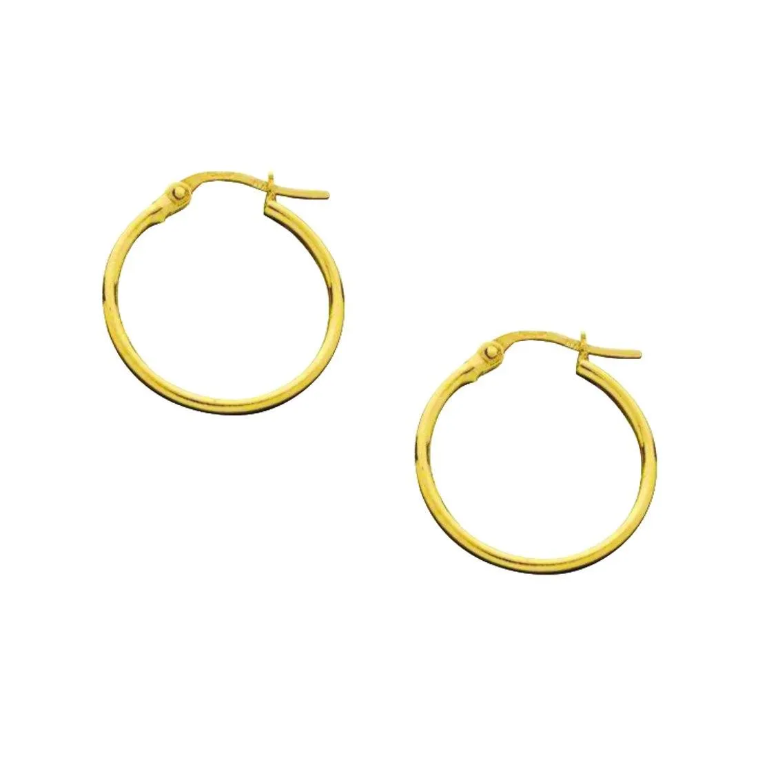 9ct Yellow Gold 10mm Hoop Earrings
