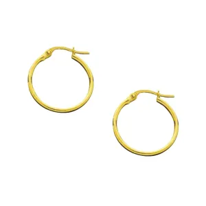 9ct Yellow Gold 10mm Hoop Earrings