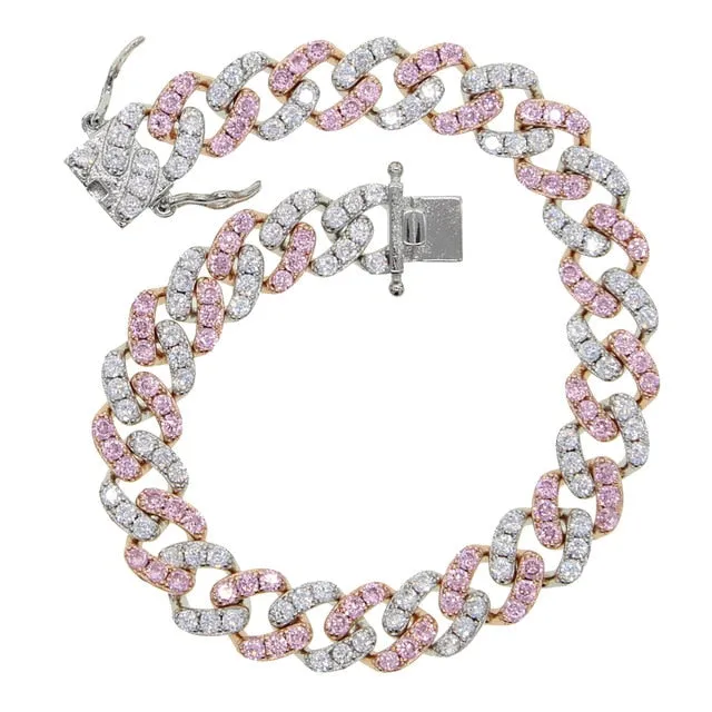 9mm width pink bracelet