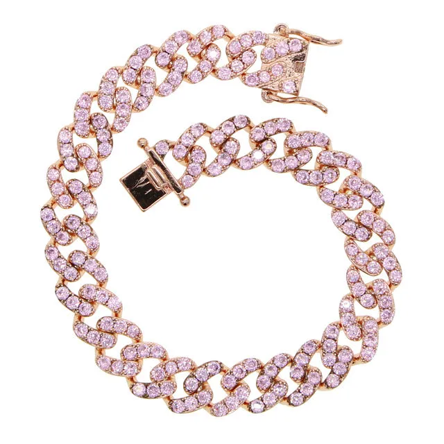 9mm width pink bracelet