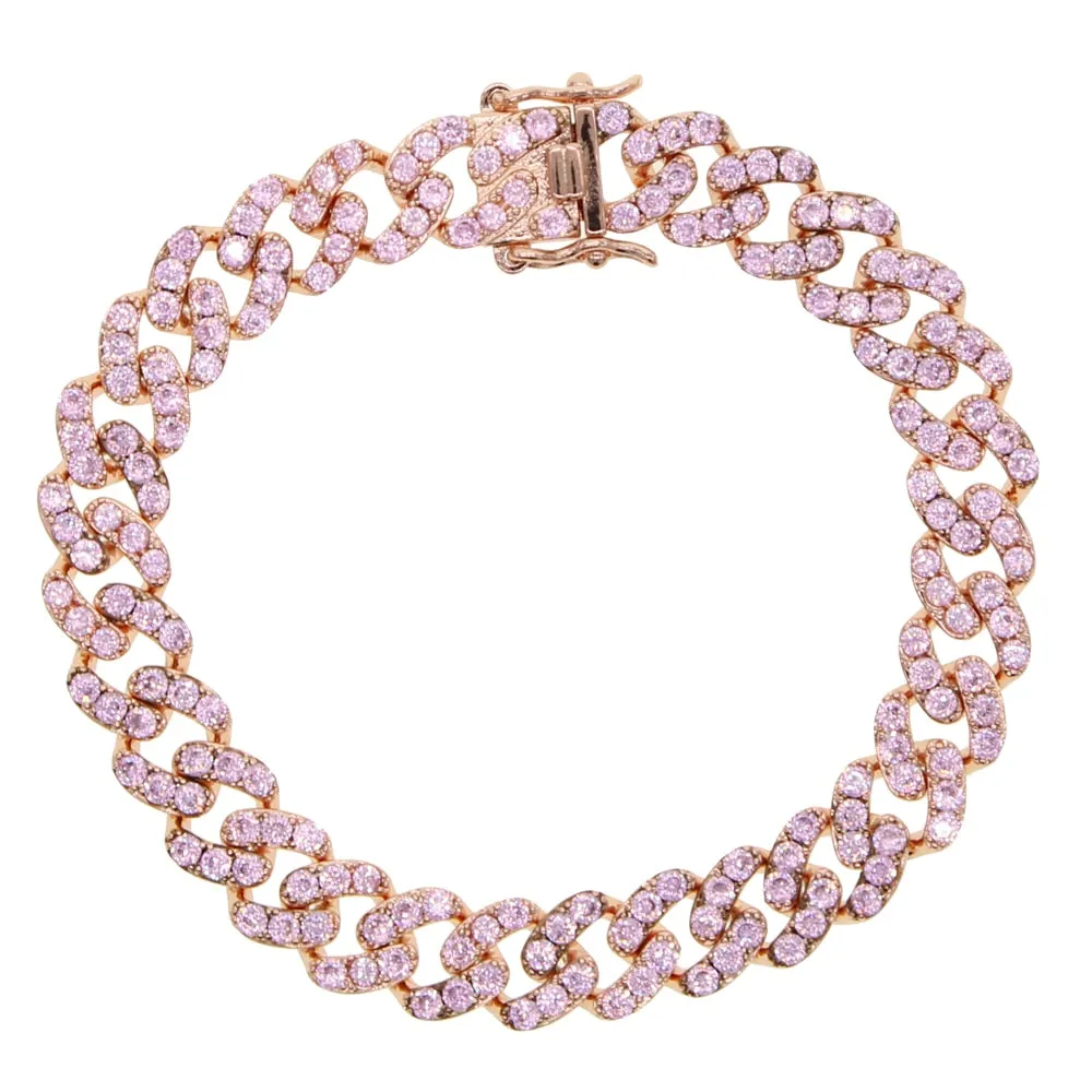 9mm width pink bracelet