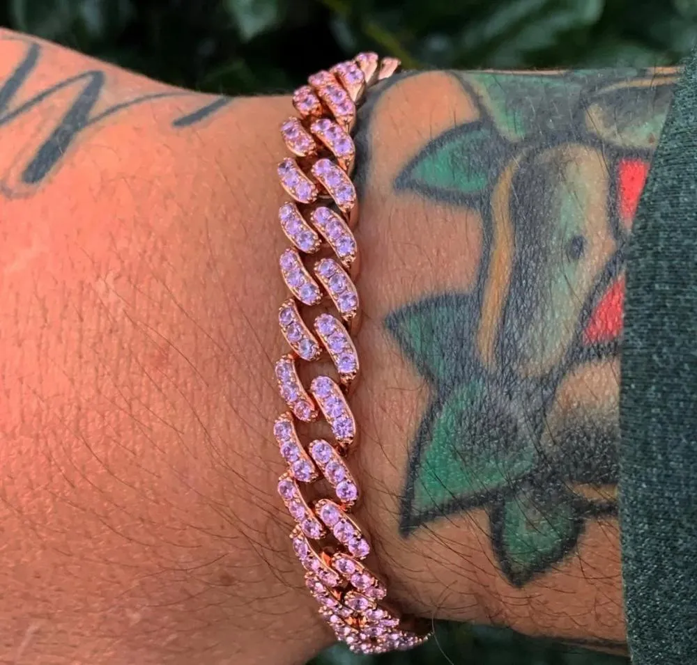 9mm width pink bracelet