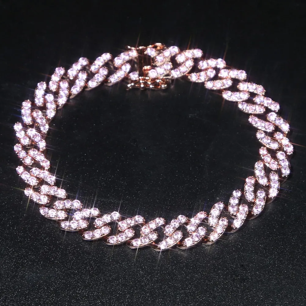9mm width pink bracelet