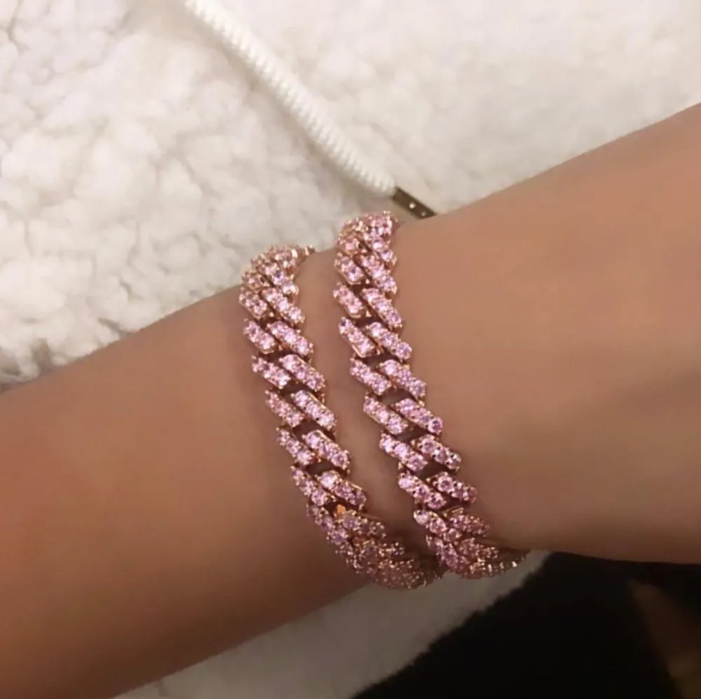 9mm width pink bracelet