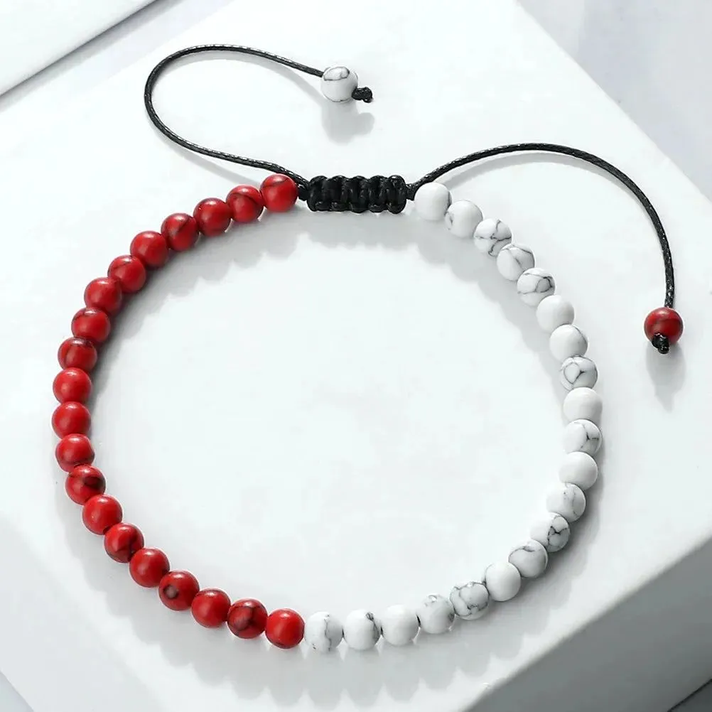 Adjustable 4mm Beads Palestine Flag Bracelet Natural Stone Malachite Country Flags Color Russia France Mexico Bangl Jewelry Gift