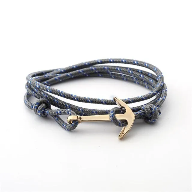 Alloy Anchor Bracelet Multilayer Risers
