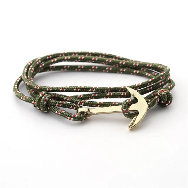 Alloy Anchor Bracelet Multilayer Risers