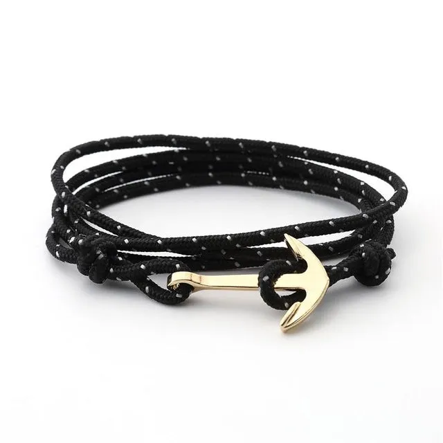 Alloy Anchor Bracelet Multilayer Risers
