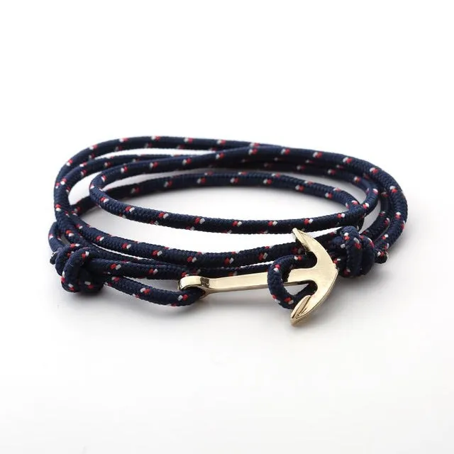 Alloy Anchor Bracelet Multilayer Risers