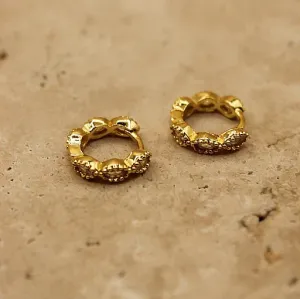 AMELIA HOOP EARRING - DIAMOND/GOLD