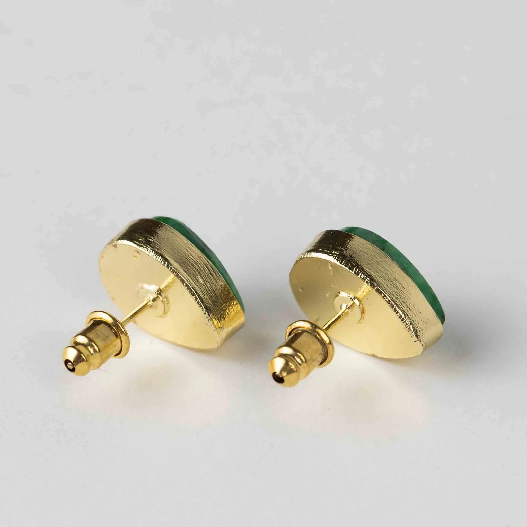Ansoo Stud Earrings - Green