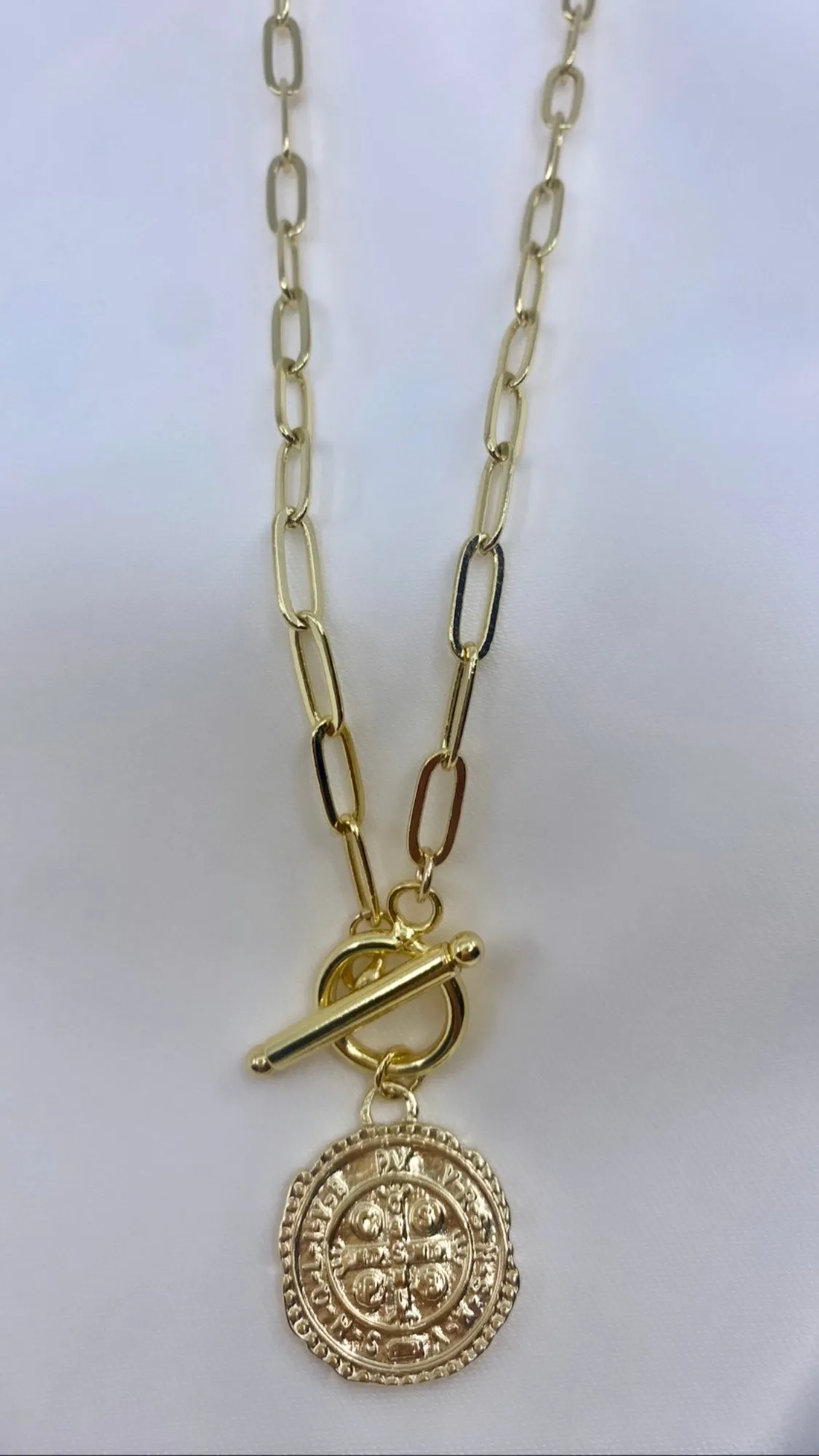 Antique Coin Toggle Necklace