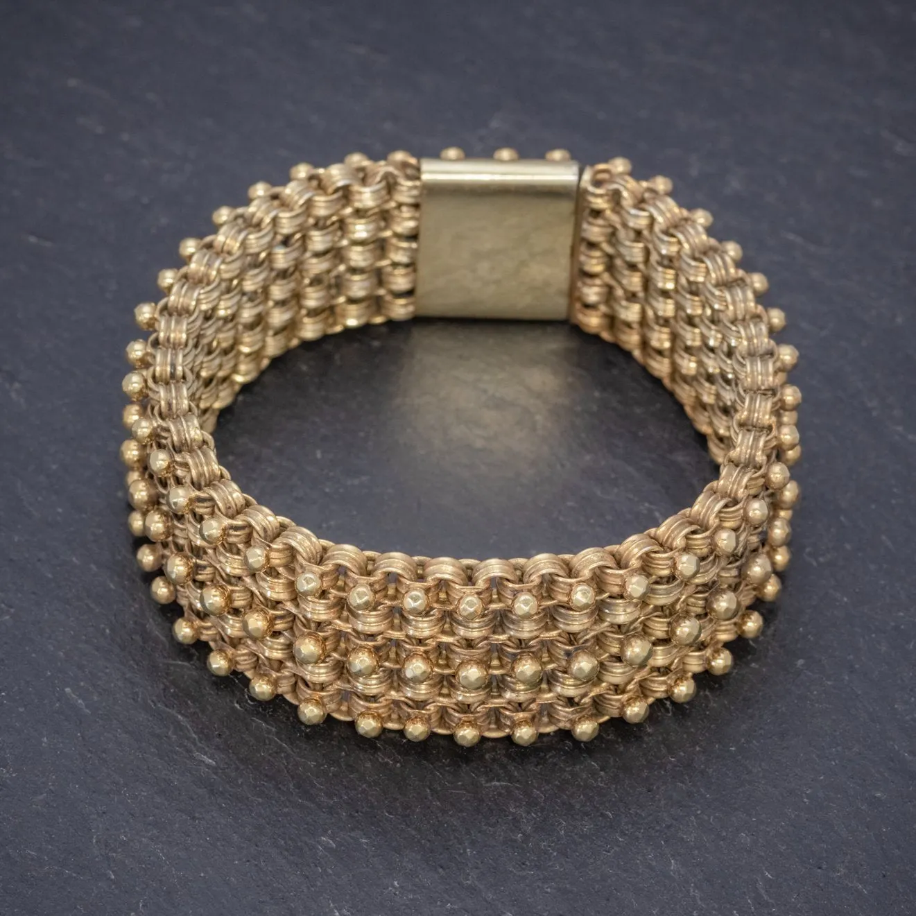 Antique Victorian Bracelet 18Ct Gold On Silver Circa 1880