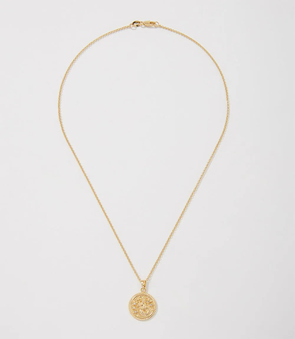 Aquarius Coin Necklace