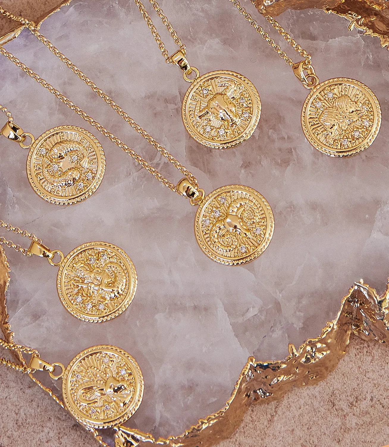 Aquarius Coin Necklace