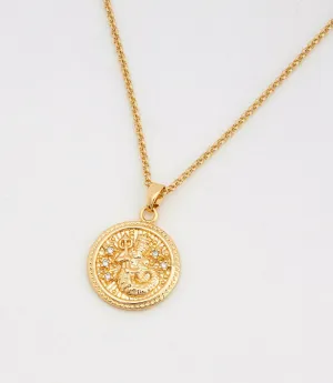 Aquarius Coin Necklace