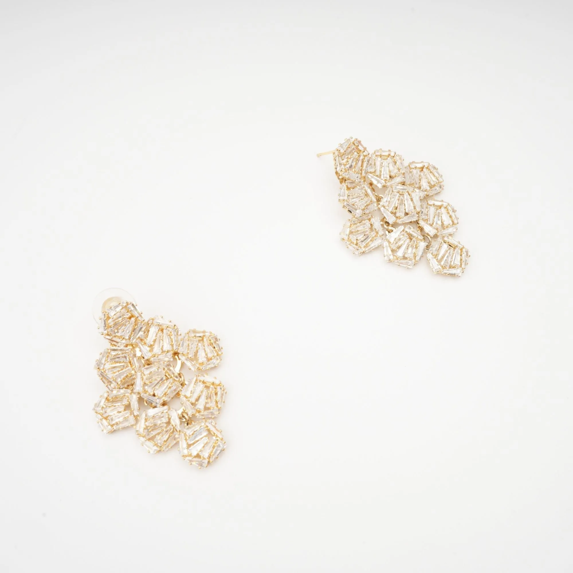 Ariane geometric crystal earrings