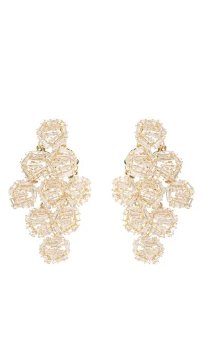 Ariane geometric crystal earrings